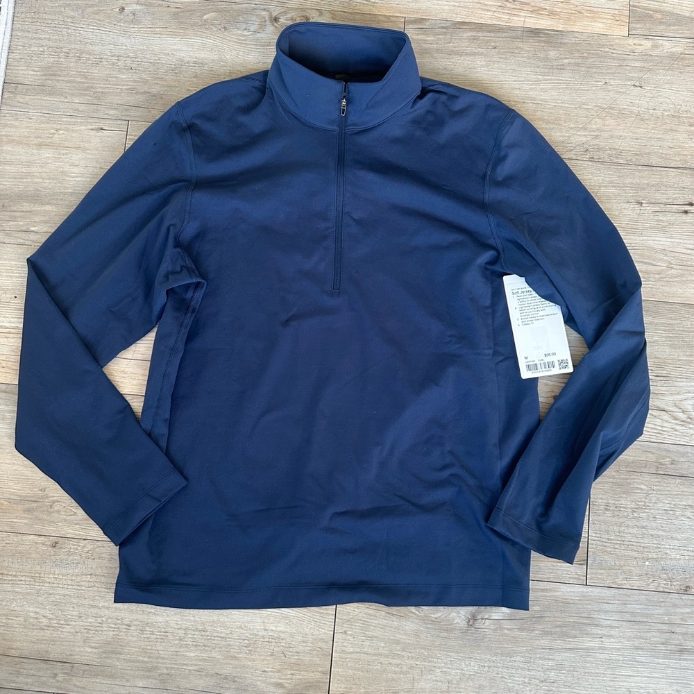lululemon athletica Navy Blue Soft Jersey Half Zip size M